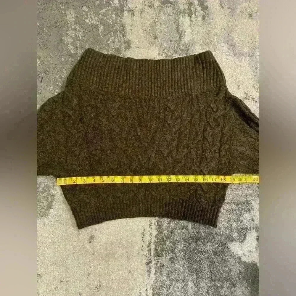 Women’s Brown Express Crop Top Sweater - Picture 5 of 7